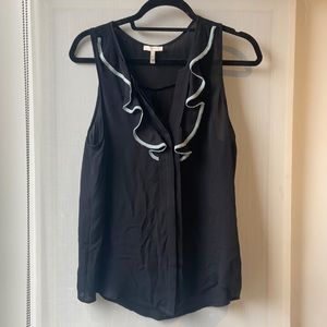 Joie sheer black sleeveless top